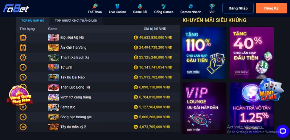 Chương trình VIP và đặc quyền